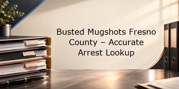 Busted Mugshots Fresno County – Accurate Arrest Lookup