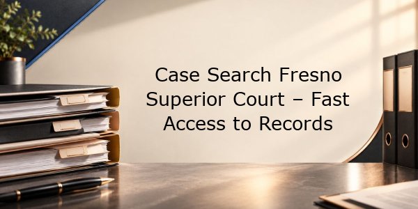 Case Search Fresno Superior Court – Fast Access to Records