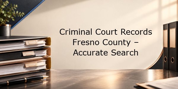 Criminal Court Records Fresno County – Accurate Search