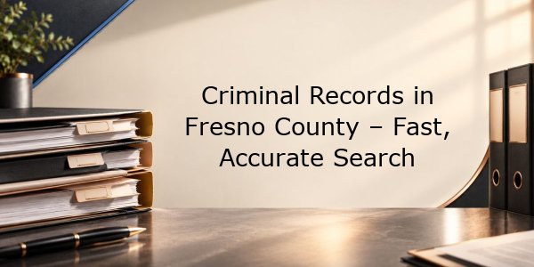 Criminal Records in Fresno County – Fast, Accurate Search
