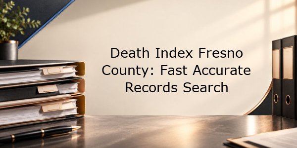Death Index Fresno County: Fast Accurate Records Search