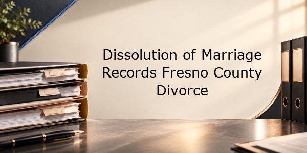 Dissolution of Marriage Records Fresno County Divorce