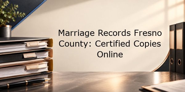 Marriage Records Fresno County: Certified Copies Online