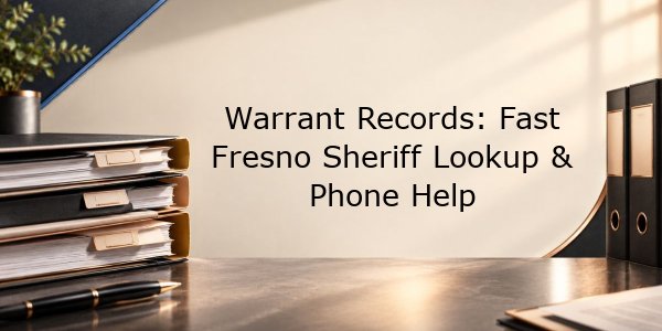 Warrant Records: Fast Fresno Sheriff Lookup & Phone Help